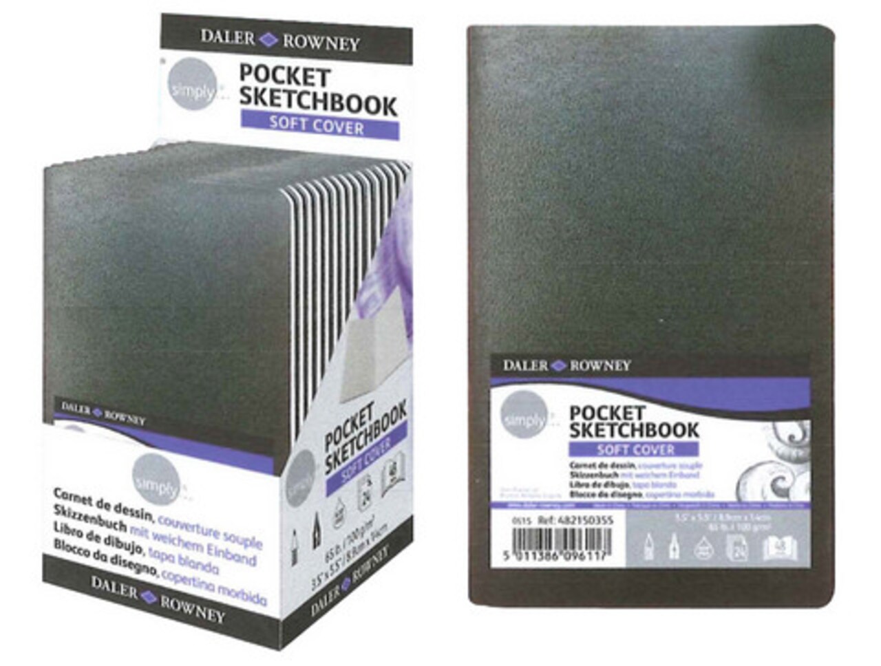 Simply Pocket Sketchbook Softcover 65Lb 24Sht 3.5X5.5